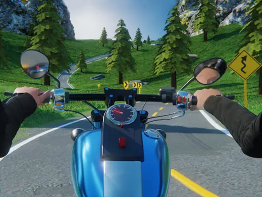 Motorcycle Long Road Trip Game android App screenshot 4